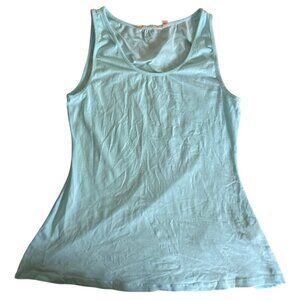 Soft Surroundings Mint Green Sleeveless Cotton Blend Tank Top Size XS Stretch